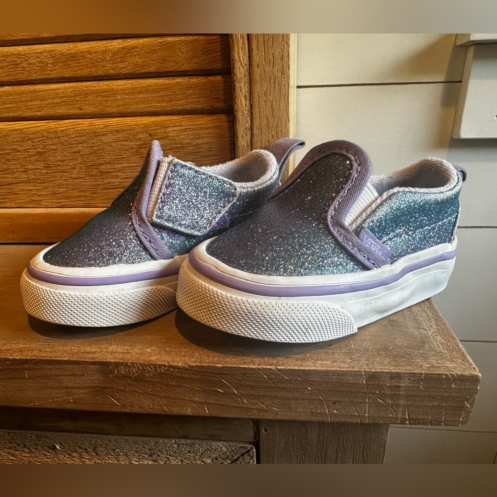 Vans Baby Asher Glitter Slip-On Sneakers